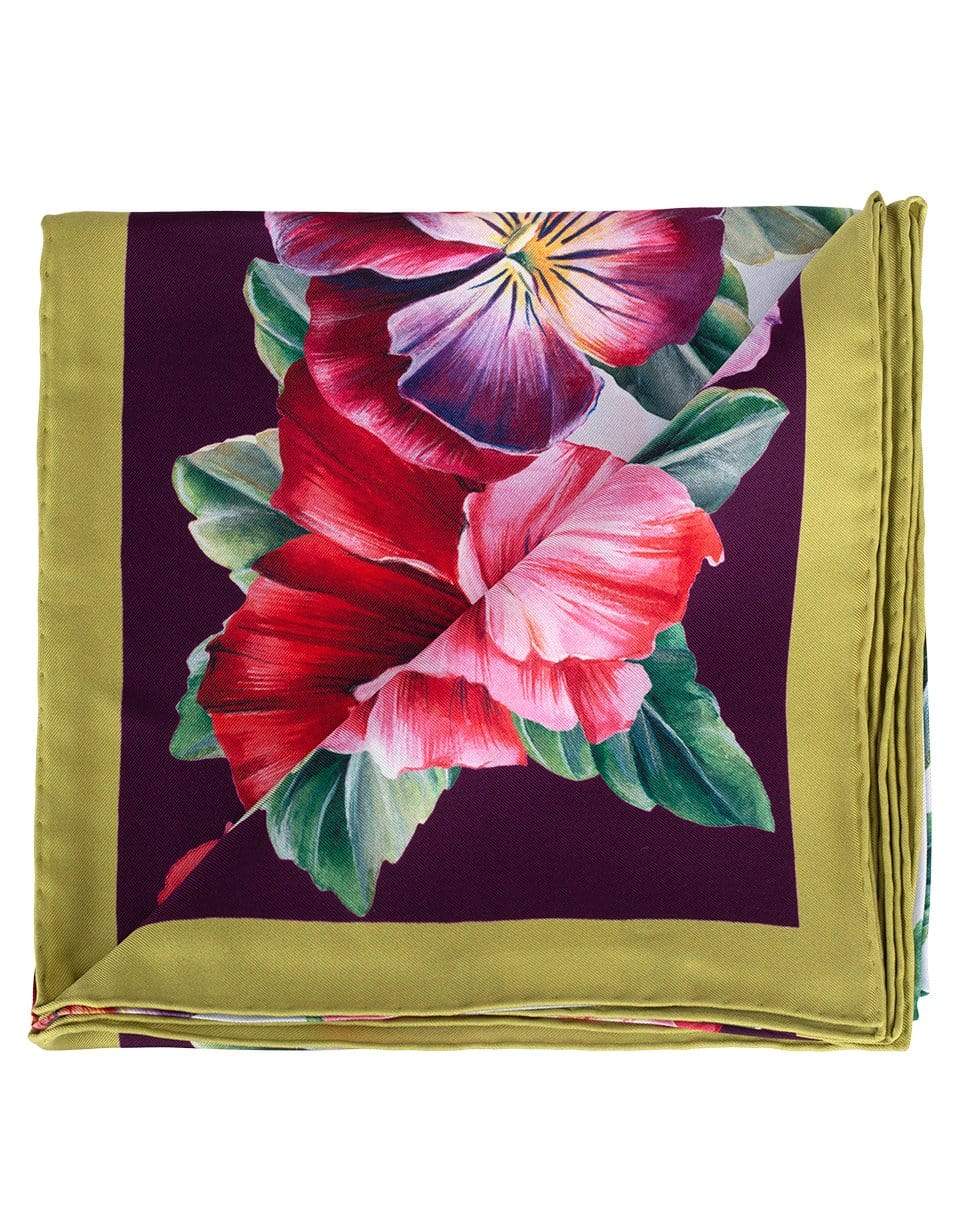 DOLCE & GABBANA-Twill Printed Scarf-VIOLET