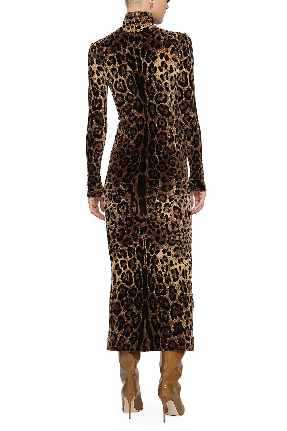 DOLCE & GABBANA-Leopard Long Dress-