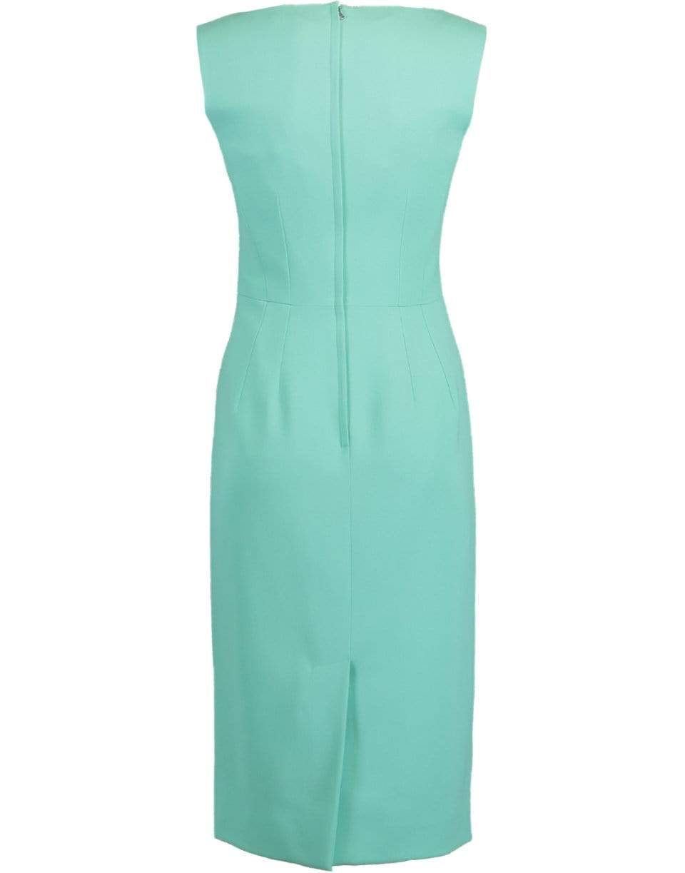 DOLCE & GABBANA-Stretch Cady Slim V-Neck Dress-