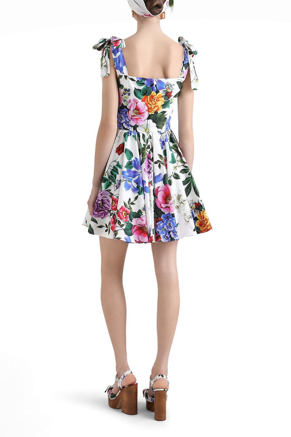 Mix Fiori Corset Dress-MIX FIORI-38-CLOTHINGDRESSCASUAL-DOLCE & GABBANA