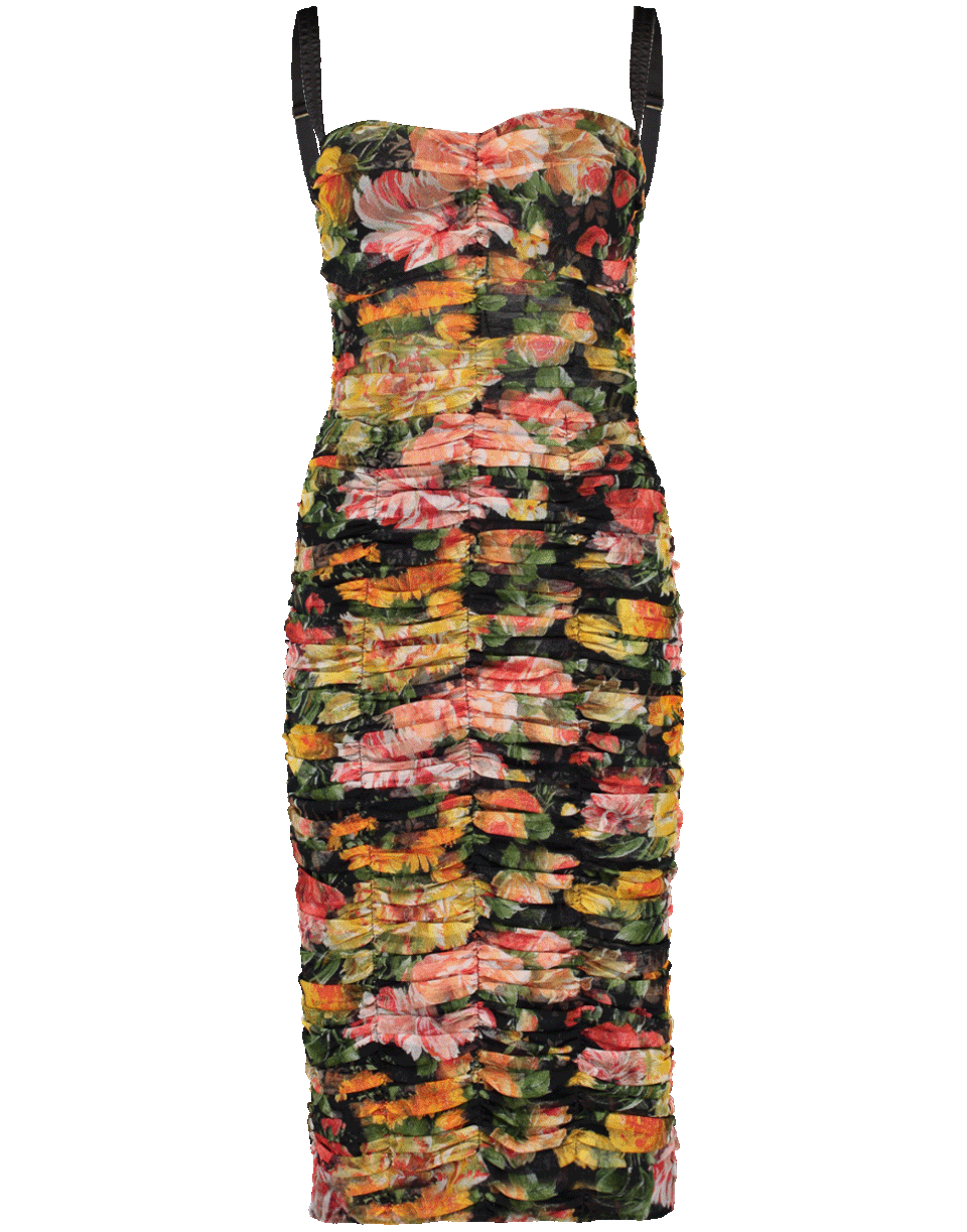 green emerald velvet dress Floral Tulle Ruched Fitted Dress
