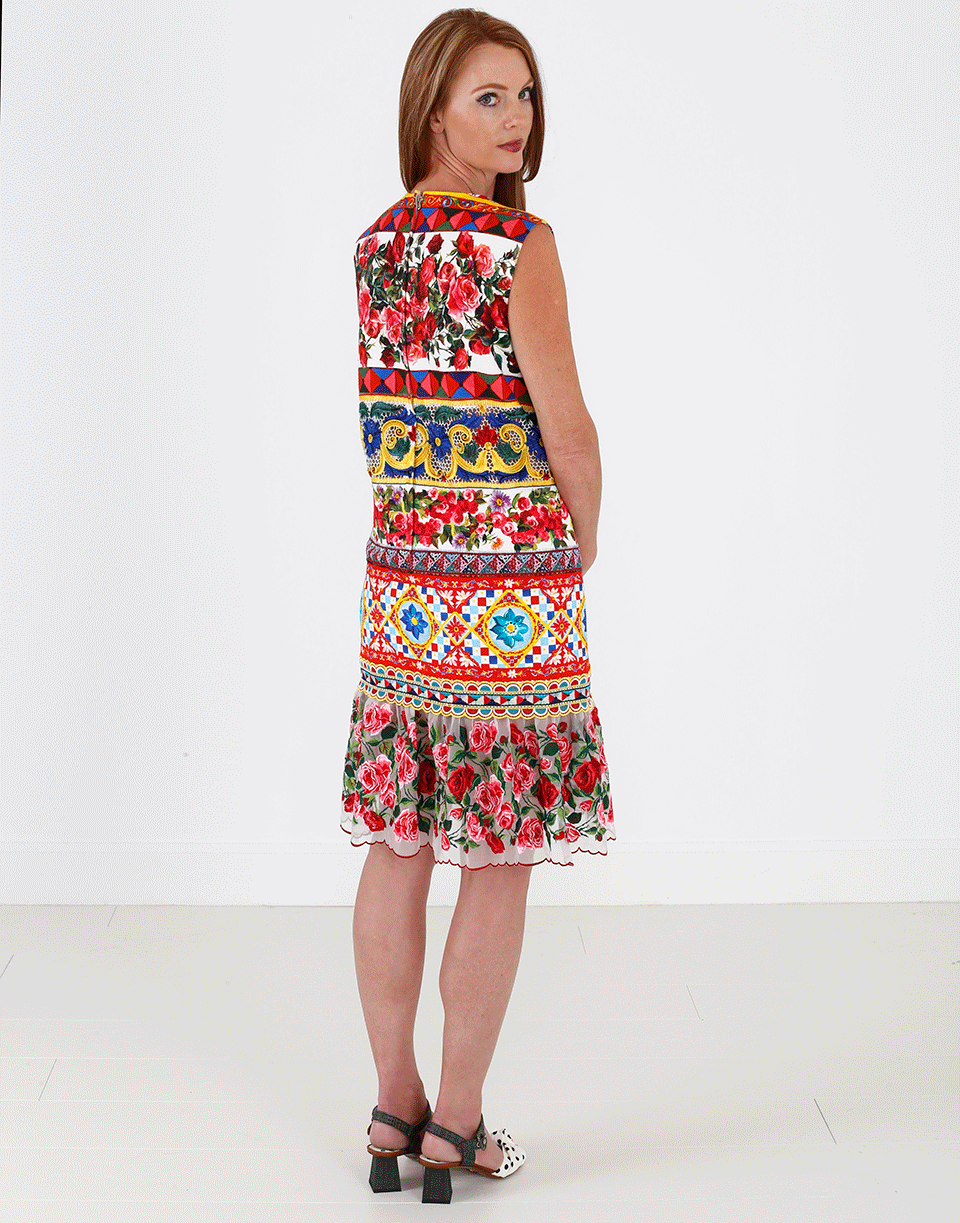 DOLCE & GABBANA-Mamba Print Shift Dress-