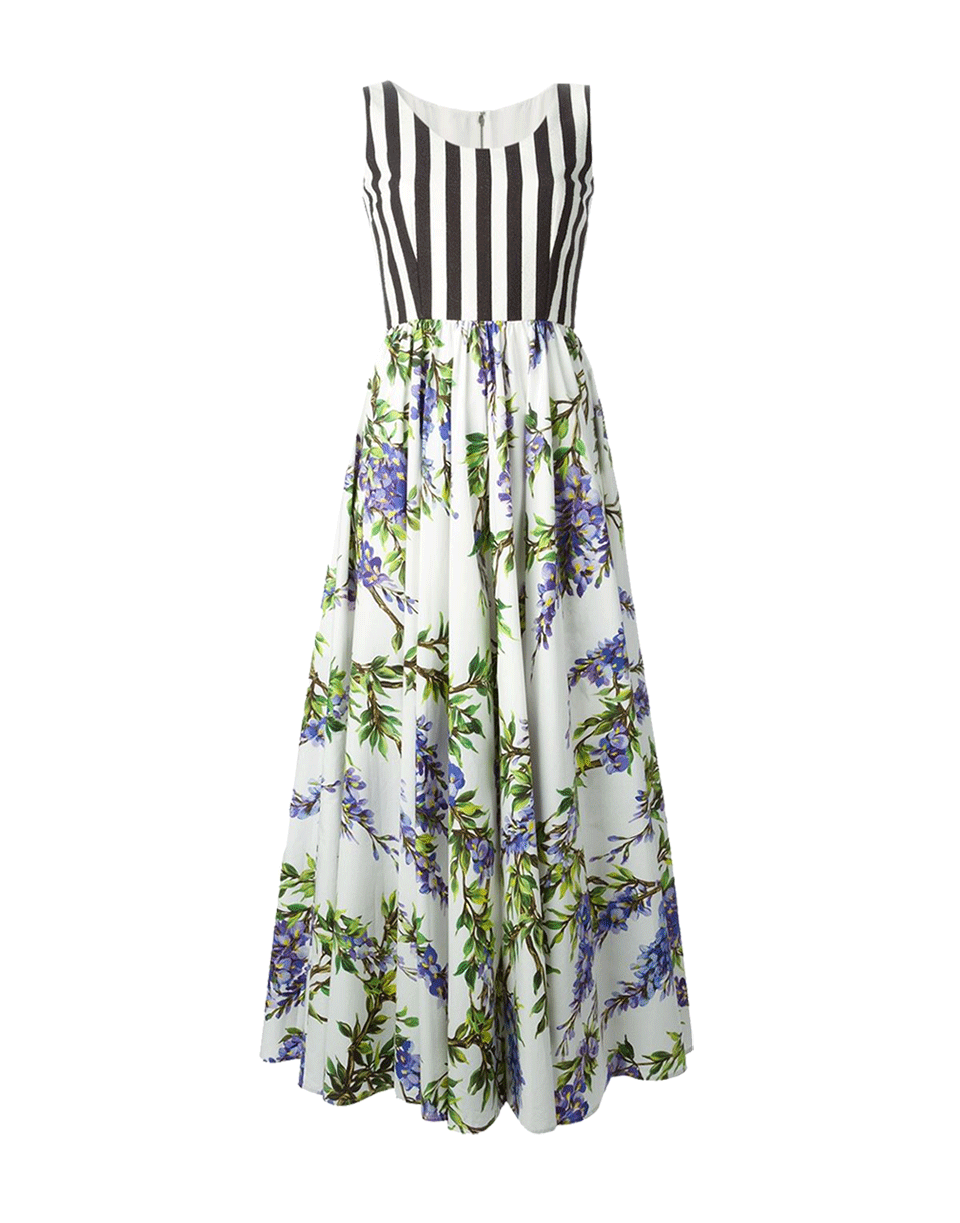 Dolce and Gabbana dress outlet wisteria print