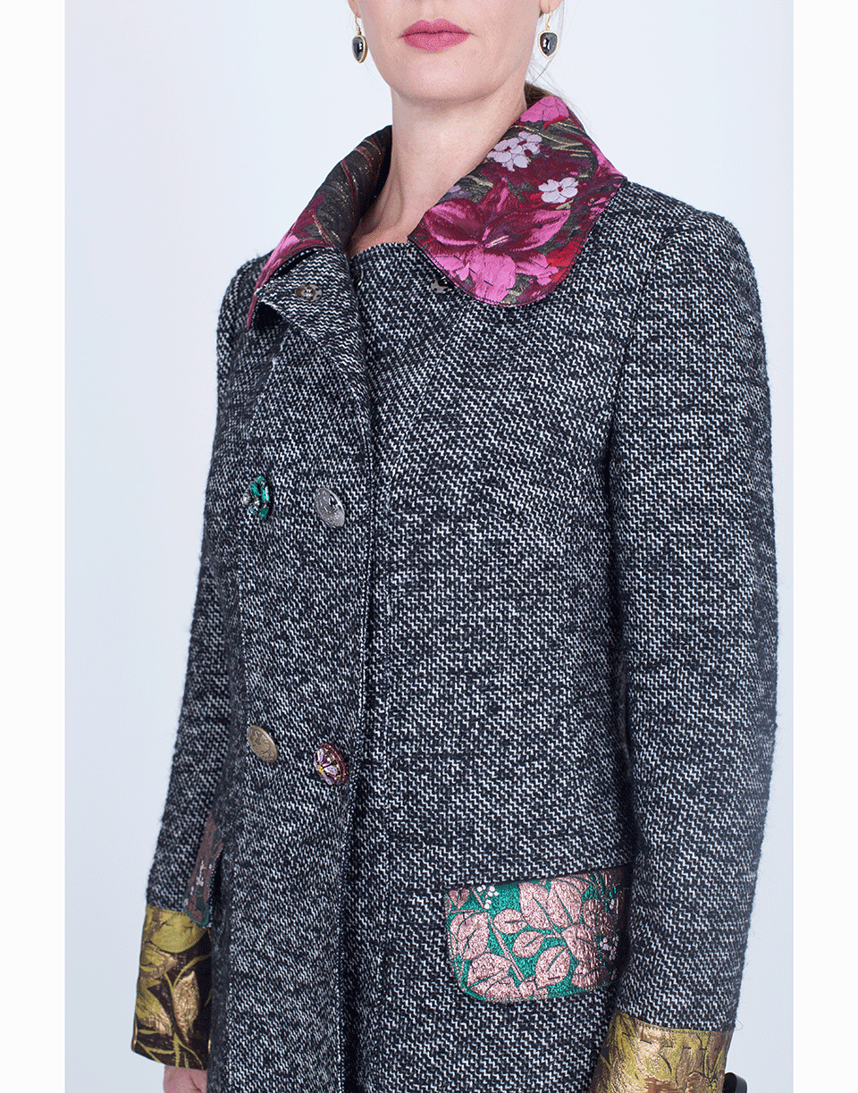 DOLCE & GABBANA-Tweed Jacket-BLCK/GREY