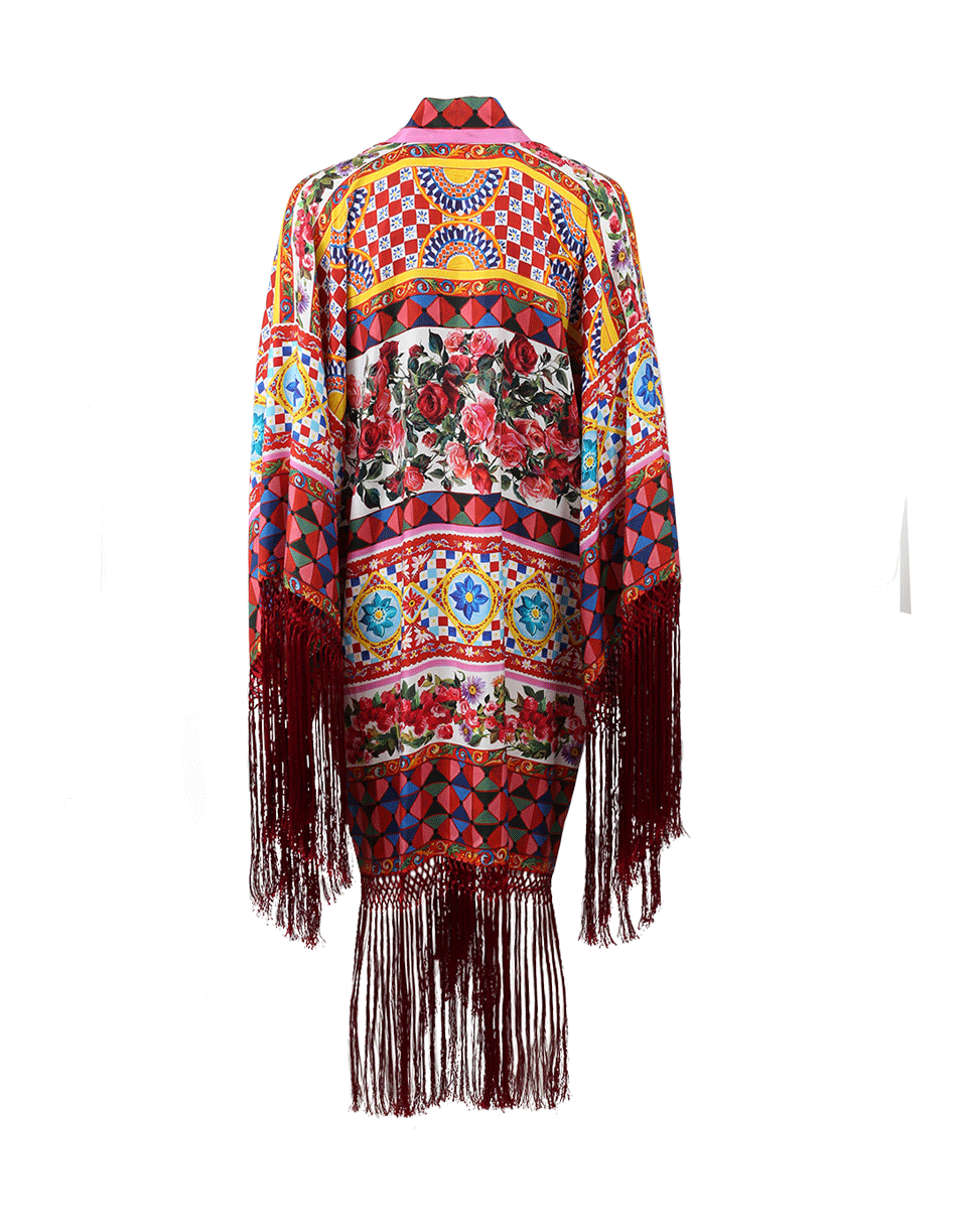 DOLCE & GABBANA-Silk Twill Mamba Kimono-