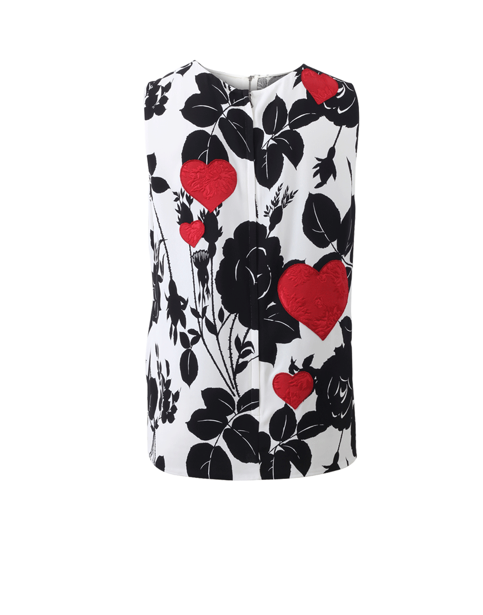 DOLCE & GABBANA-Rose Print Blouse-