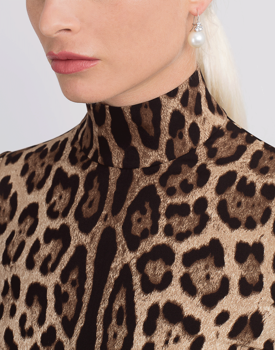 DOLCE & GABBANA-Leopard Turtleneck-