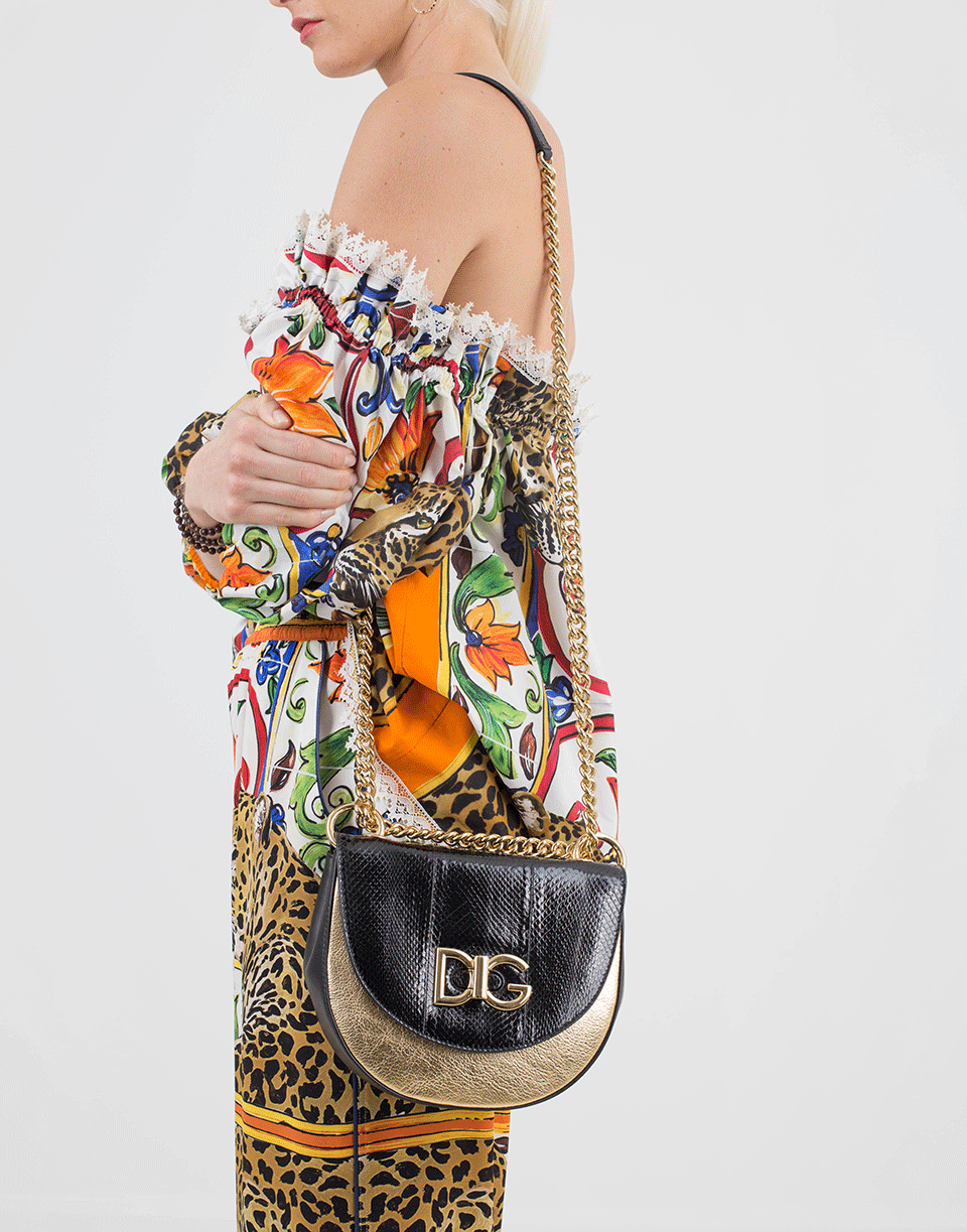 DOLCE & GABBANA-Saddle Bag-BLK/GLD