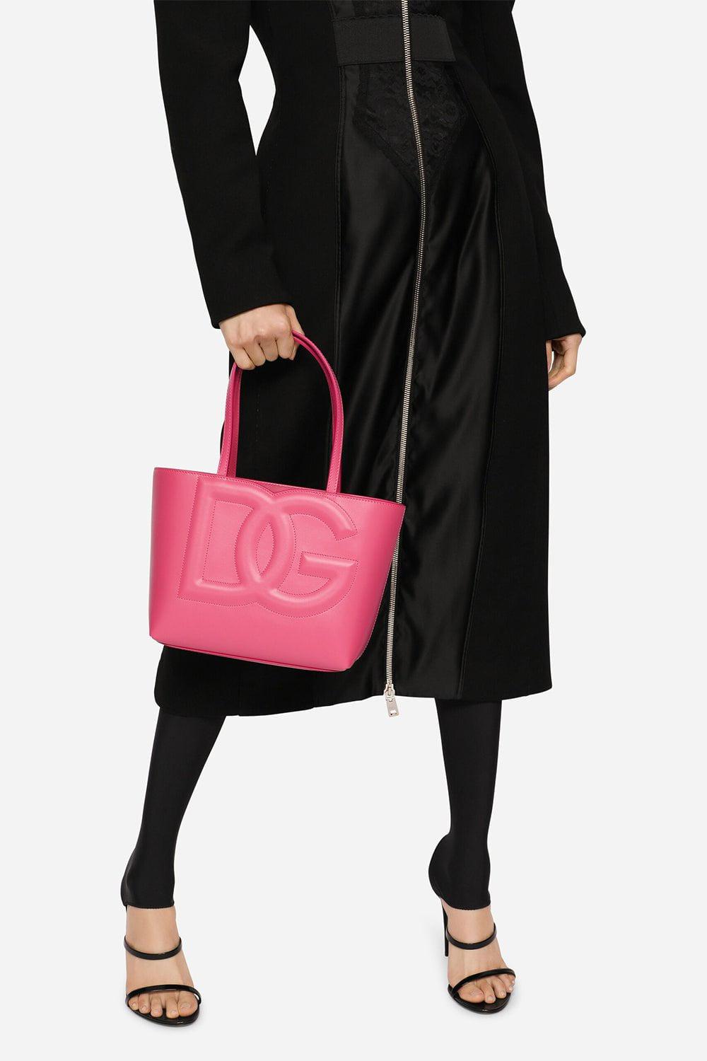 DOLCE & GABBANA-Small Logo Bag Shopper - Glicine-GLICINE