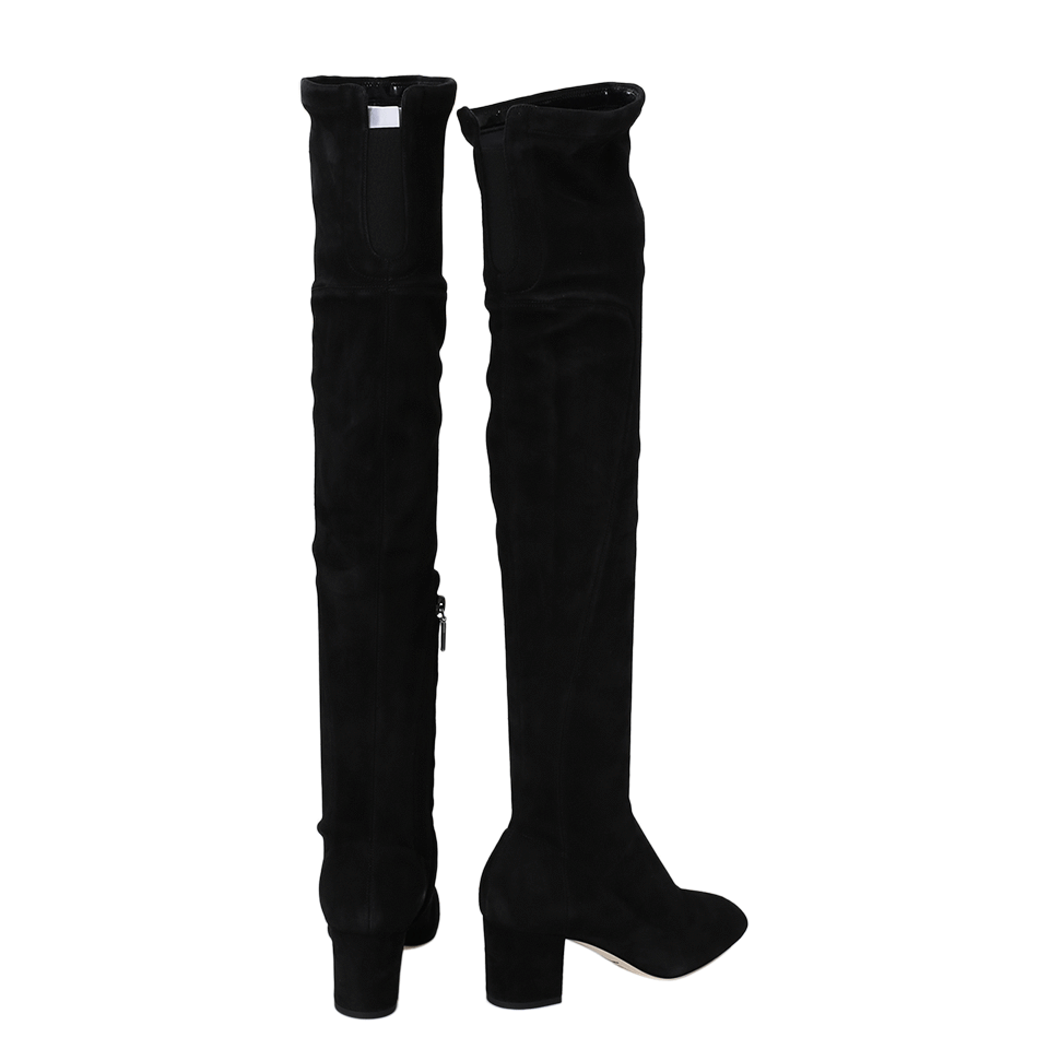 DOLCE & GABBANA-Over The Knee Suede Boot-