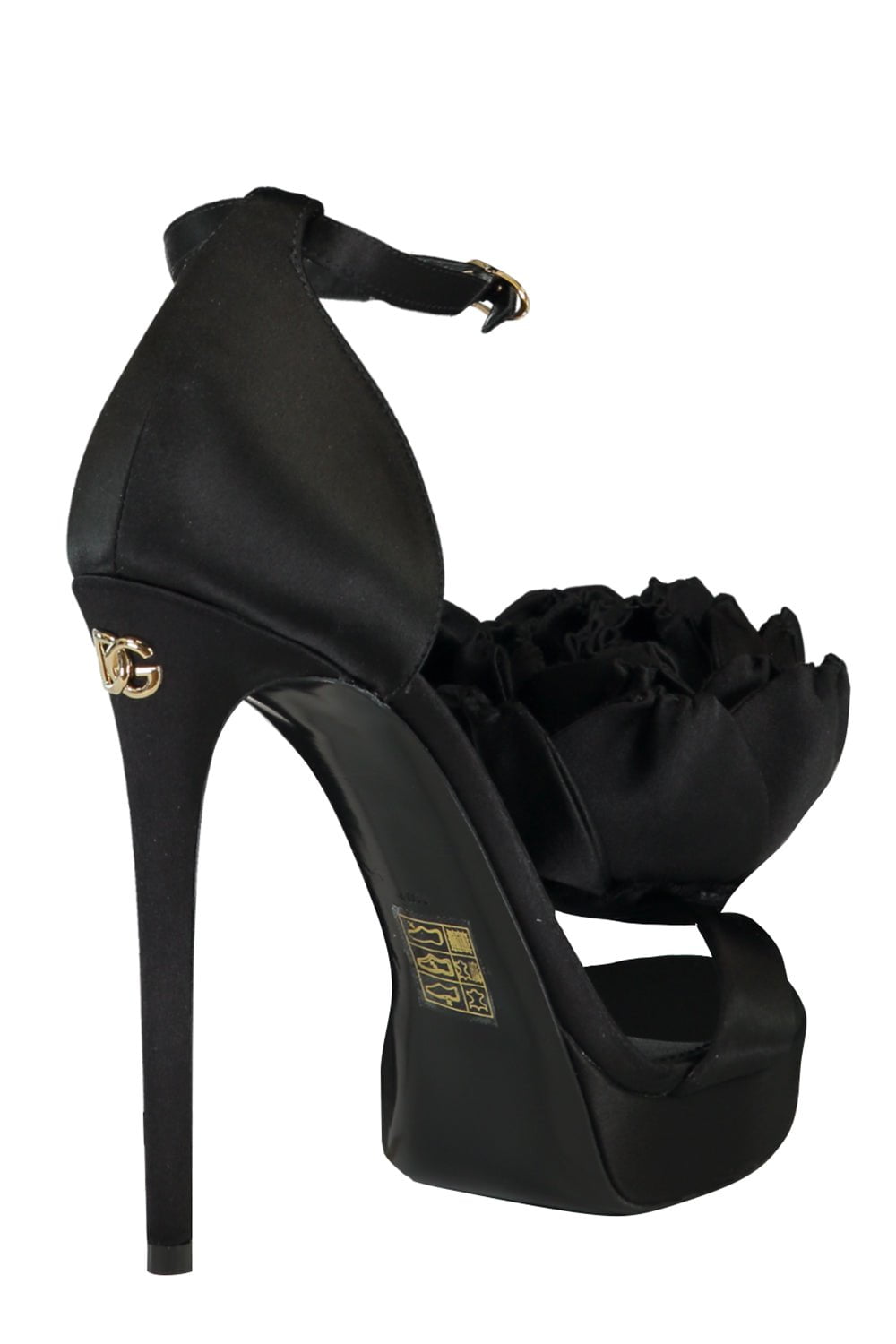 DOLCE & GABBANA-Flower Platform Sandals-