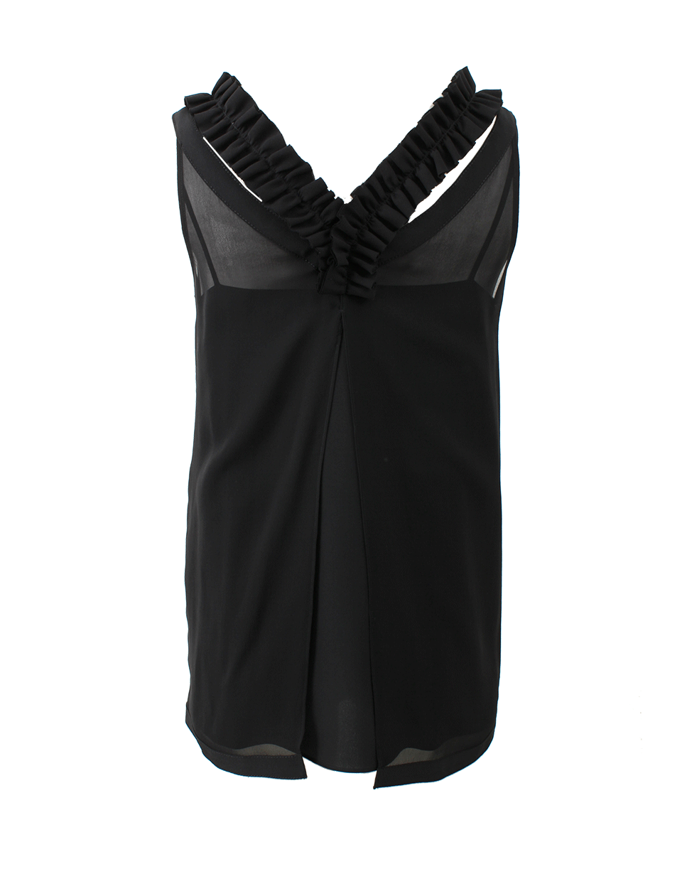 DOROTHEE SCHUMACHER-Bitter Top With Ruffle Harness-BLACK