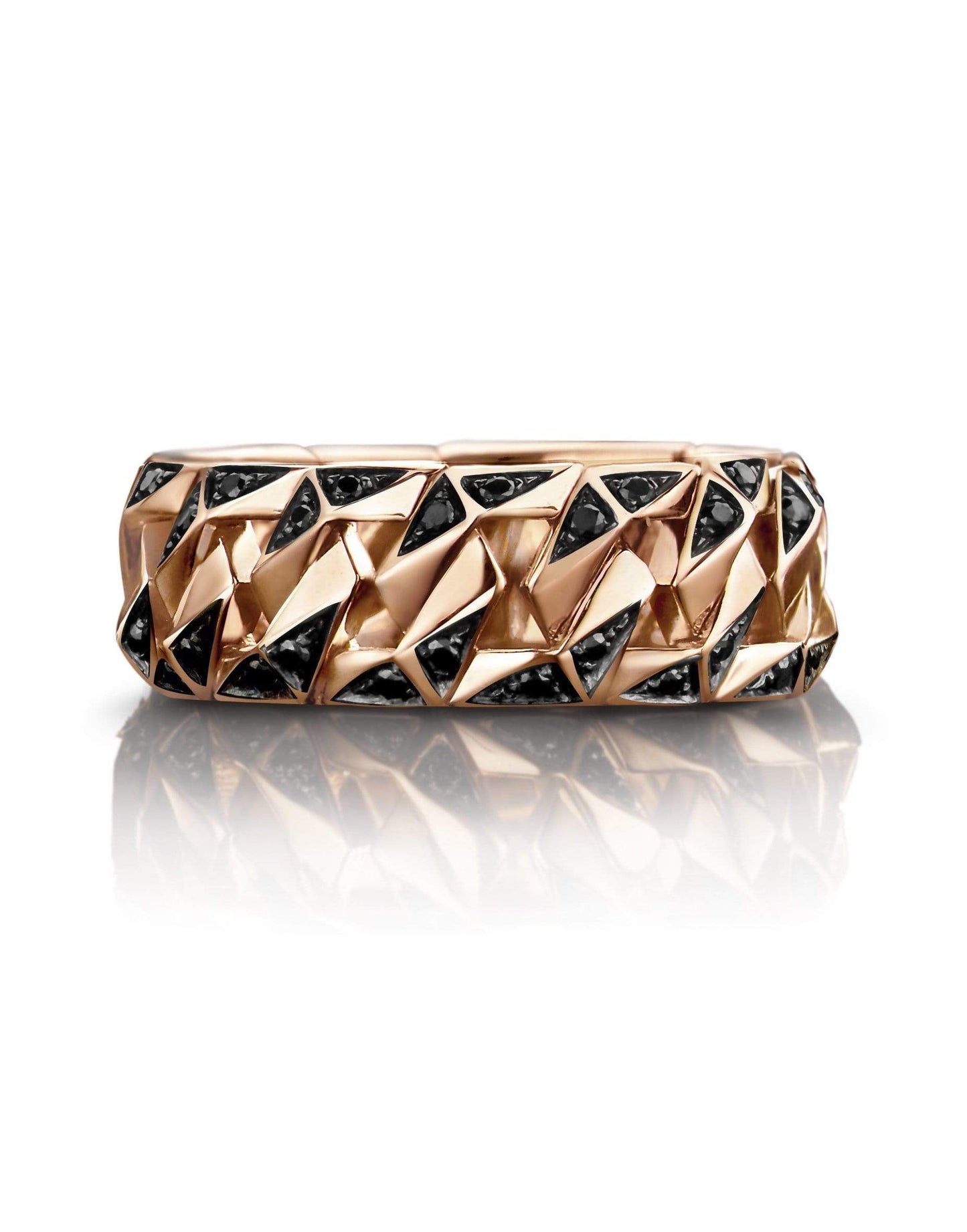 DRIES CRIEL-Bond Signature Black Diamond Ring-ROSE GOLD