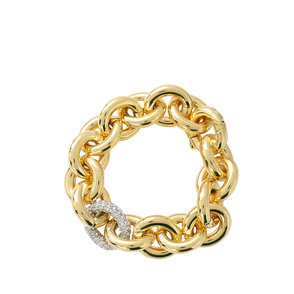 EDDIE BORGO-Pave Link Chain Bracelet-GOLD