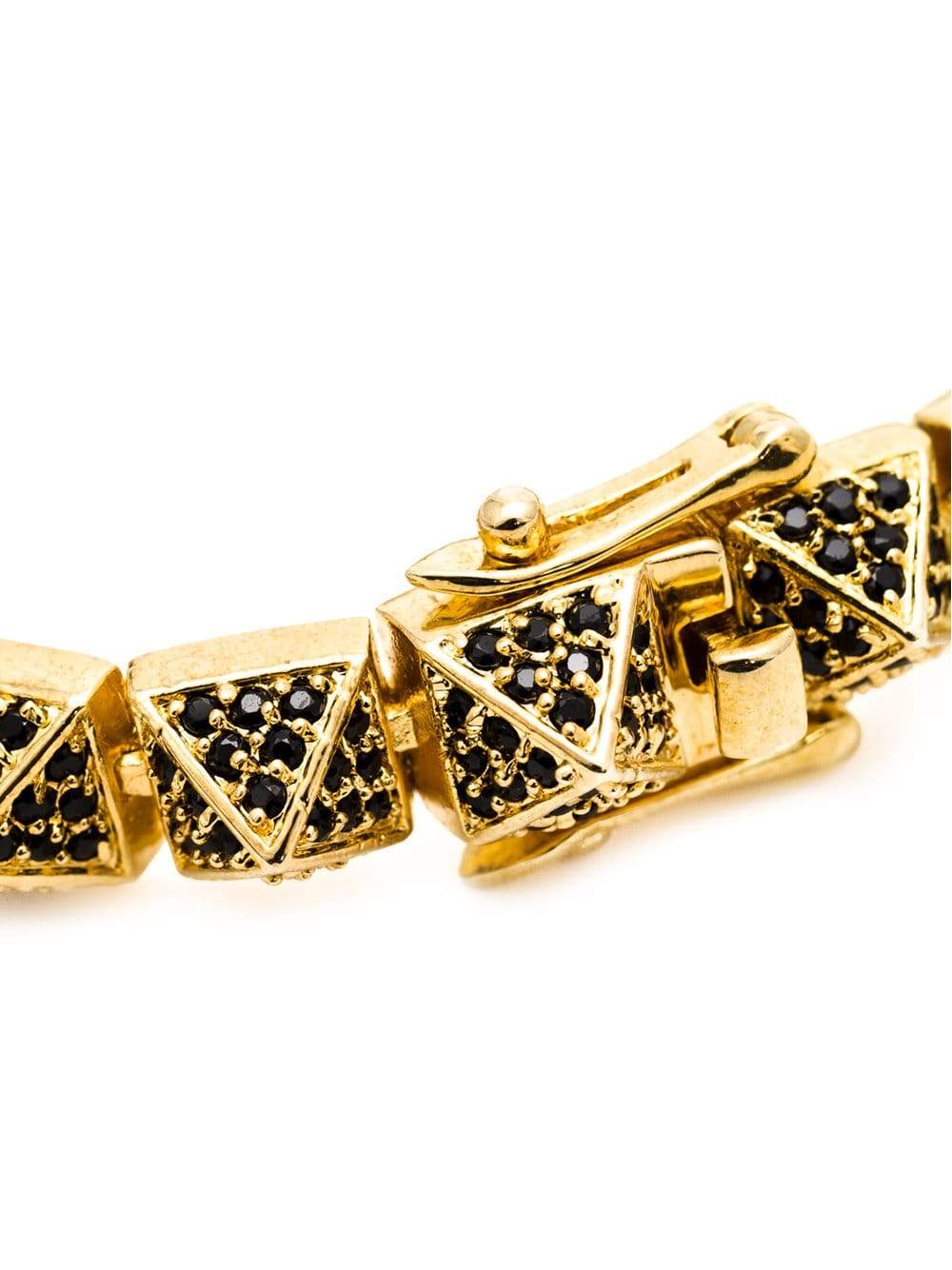 EDDIE BORGO-Pave Small Pyramid Bracelet-JET/GLD