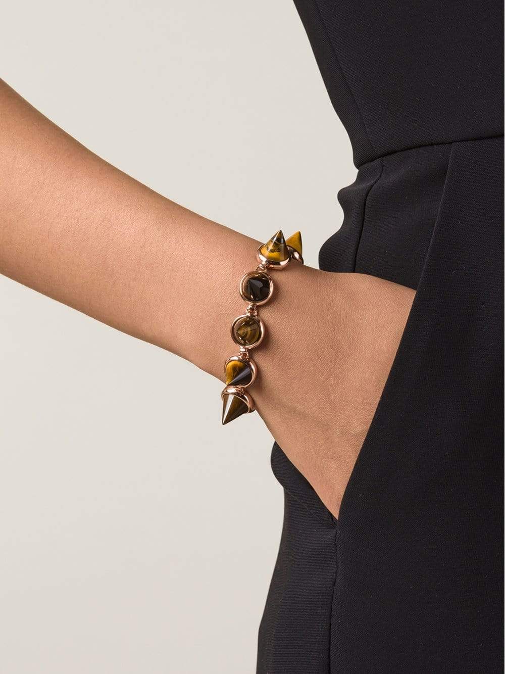 EDDIE BORGO-Gemstone Cone Bracelet-RG/TIGR