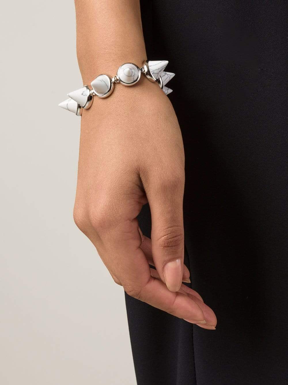 EDDIE BORGO-Gemstone Cone Bracelet-SLVR/HOW