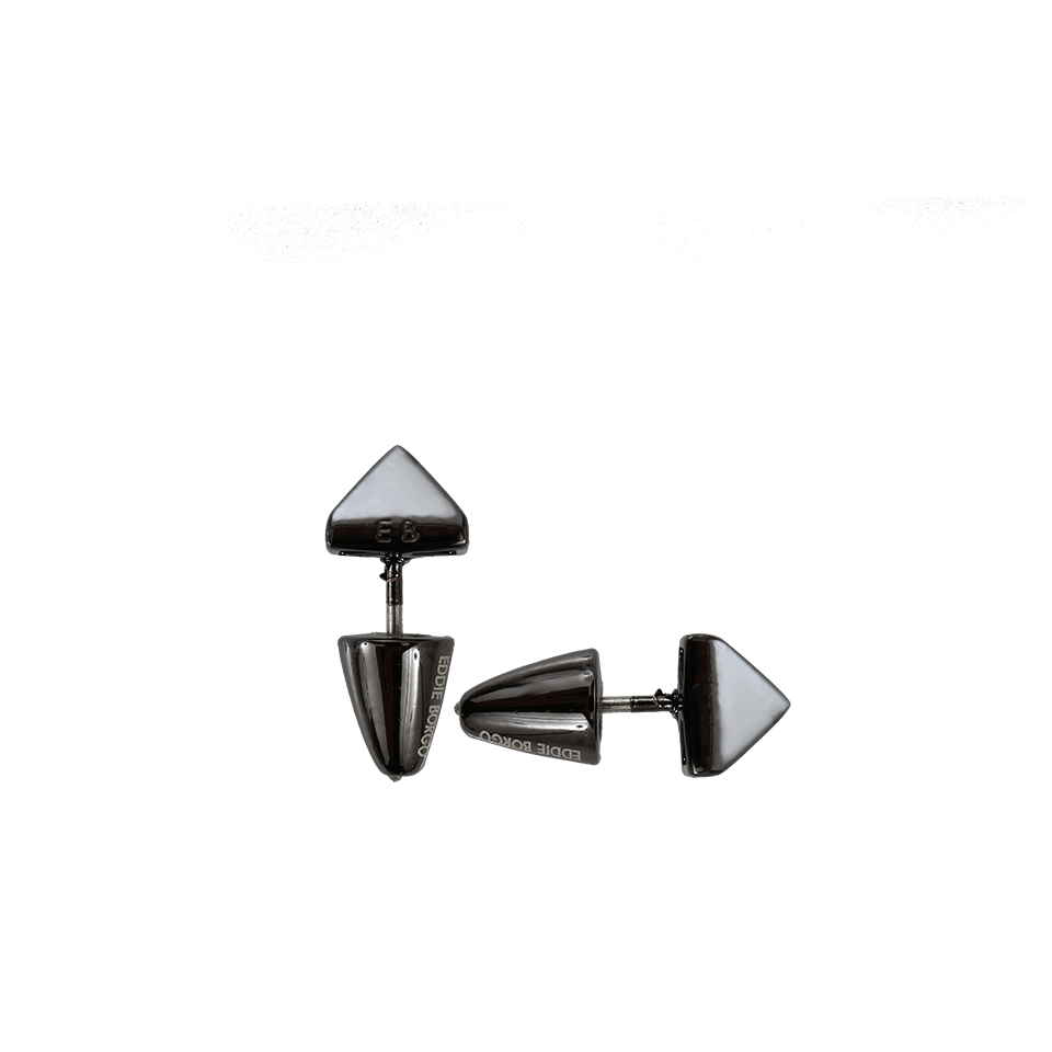 EDDIE BORGO-Pyramid Stud Earring-GUNMETAL