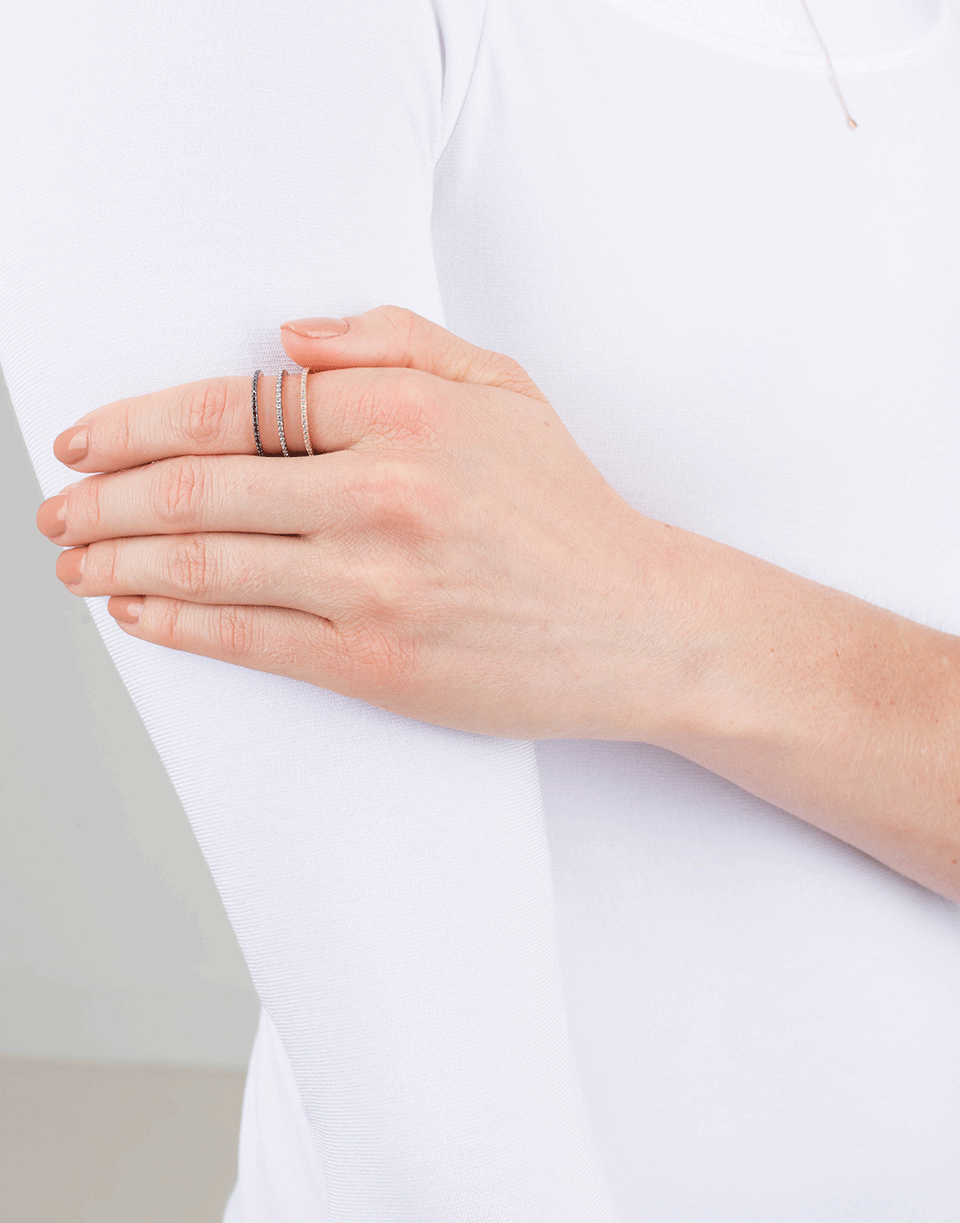 EF COLLECTION-Fade To Black Triple Spiral Ring-ROSE GOLD