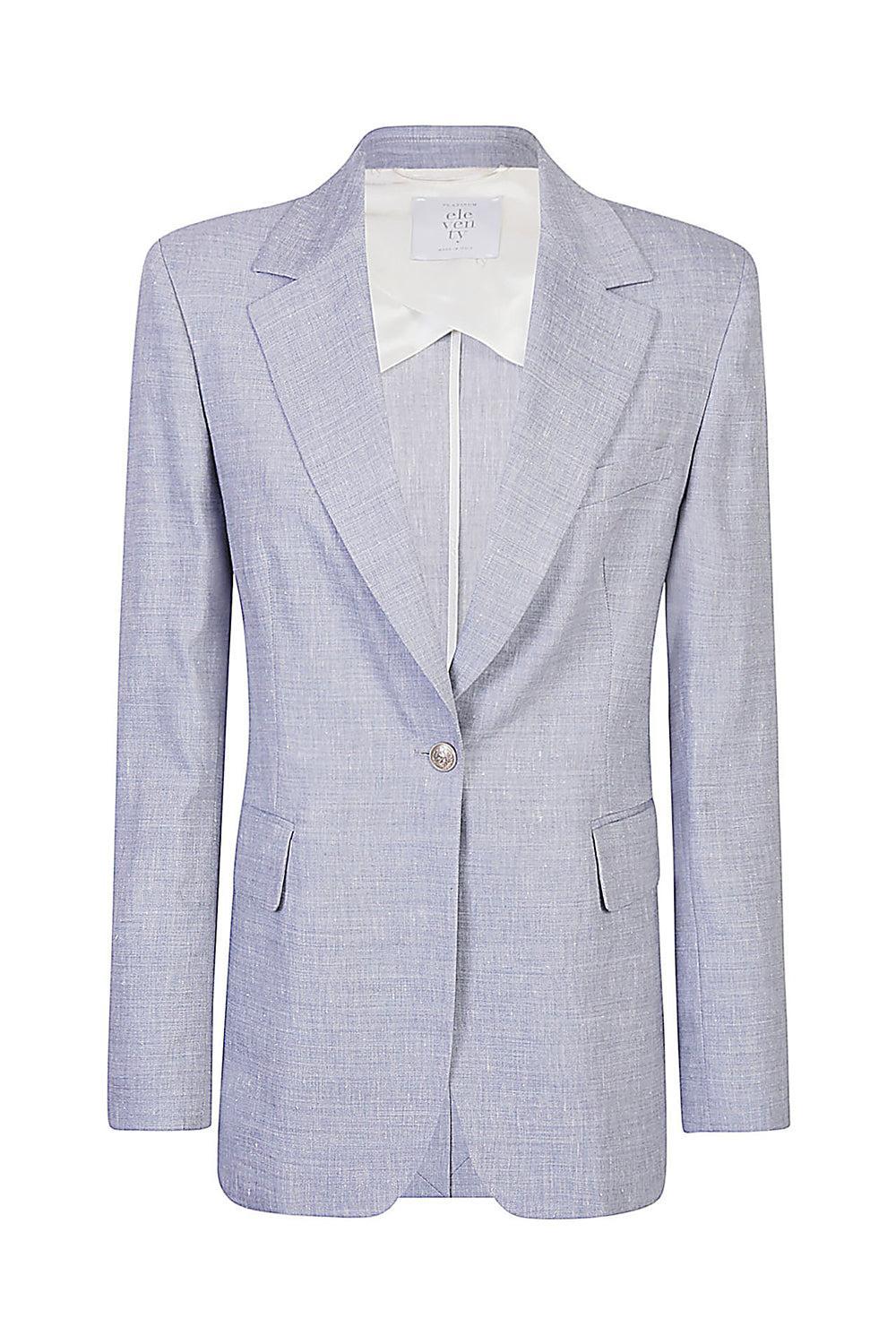 One Button Blazer-DENIM-42-CLOTHINGJACKETBLAZERS-ELEVENTY