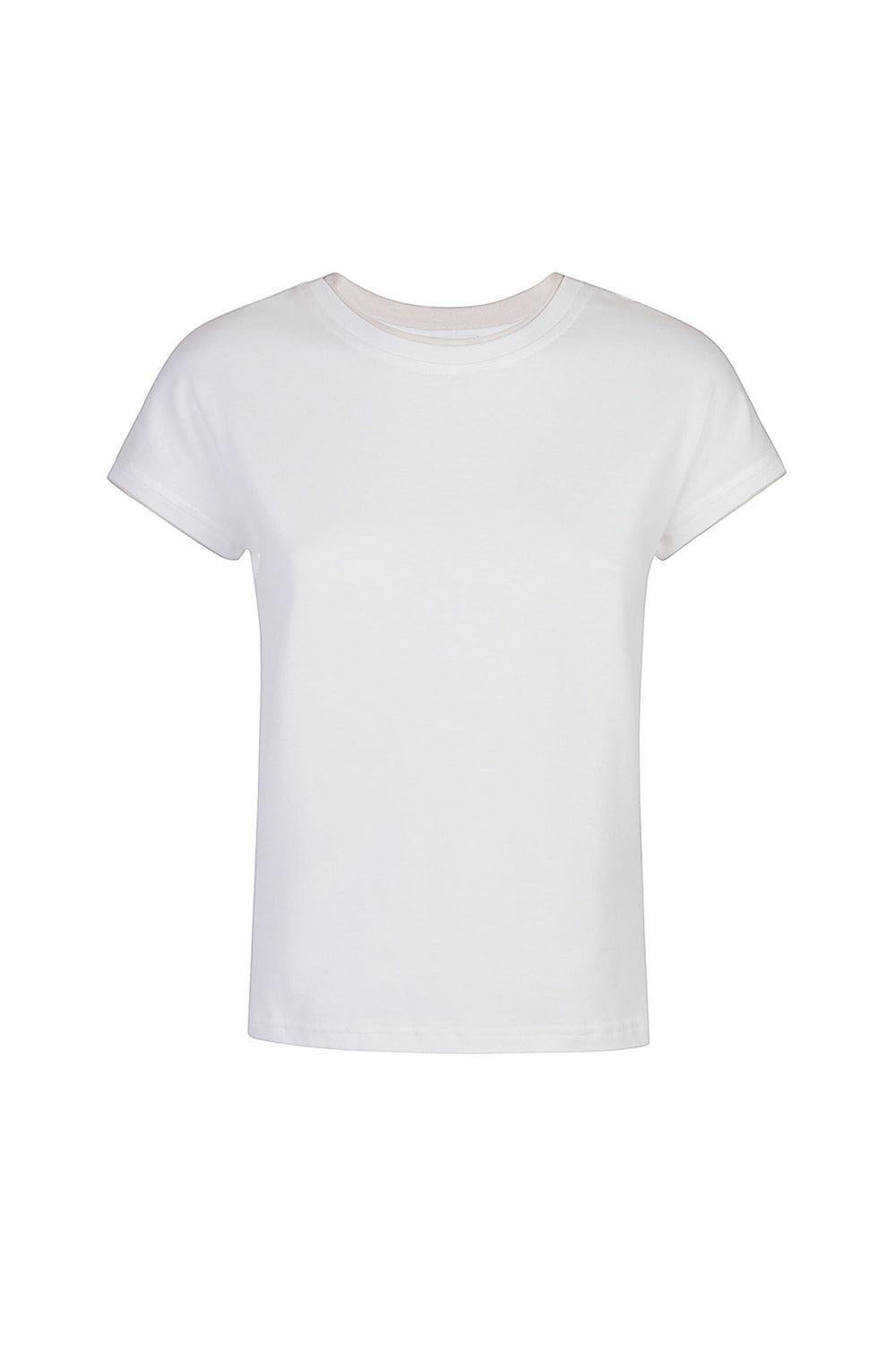 Short Sleeve Contrast Top-WHT/BLUE-XS-CLOTHINGTOPKNITS-ELEVENTY