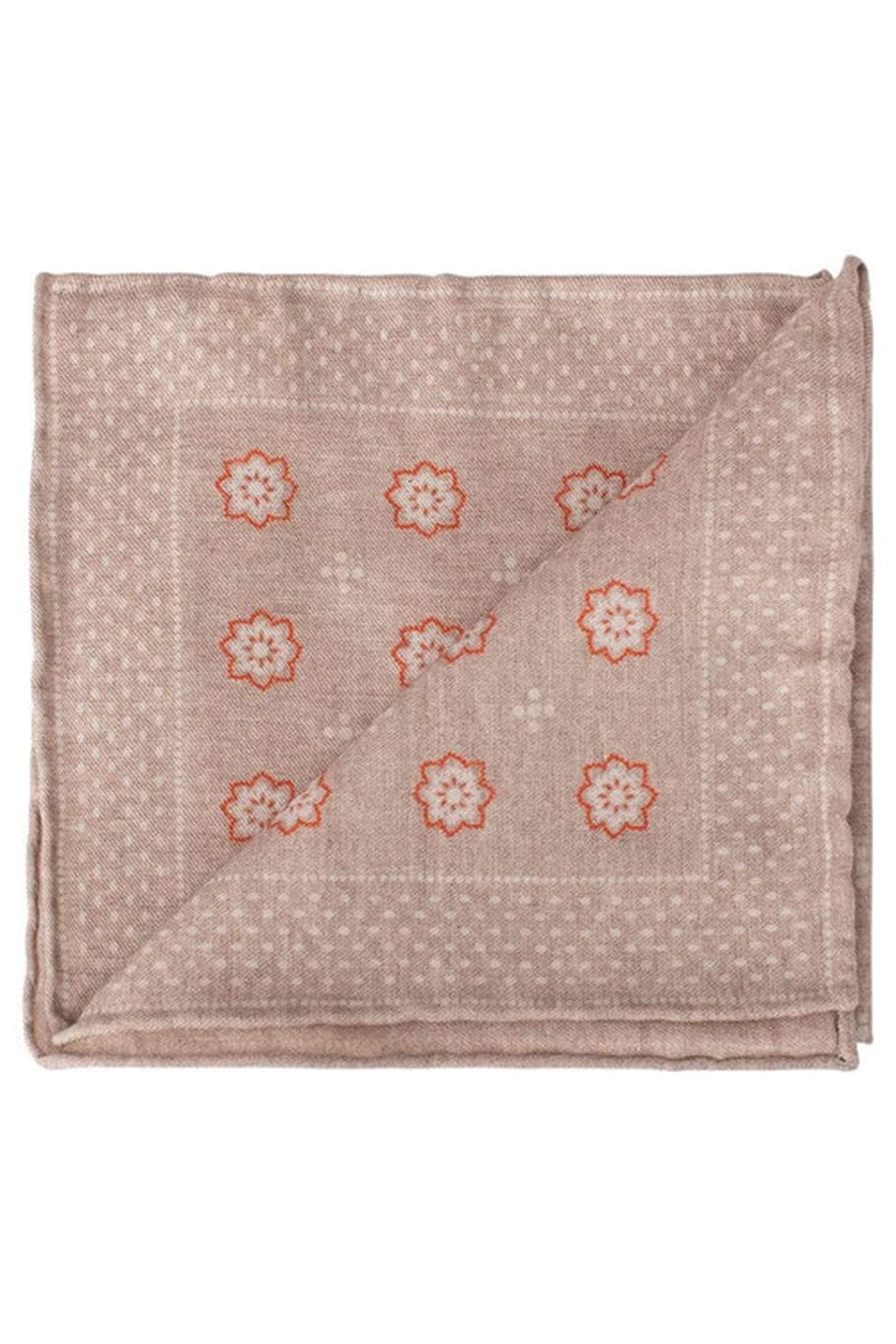 ELEVENTY-Pocket Square-GRY/BRN