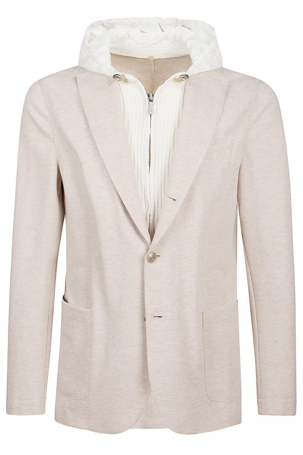 ELEVENTY-Single Breasted Hooded Blazer-