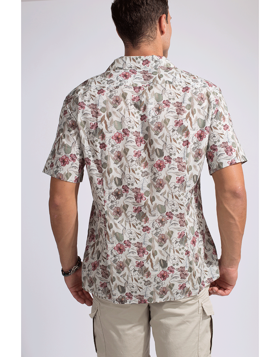 ELEVENTY-Floral Bowling Shirt-