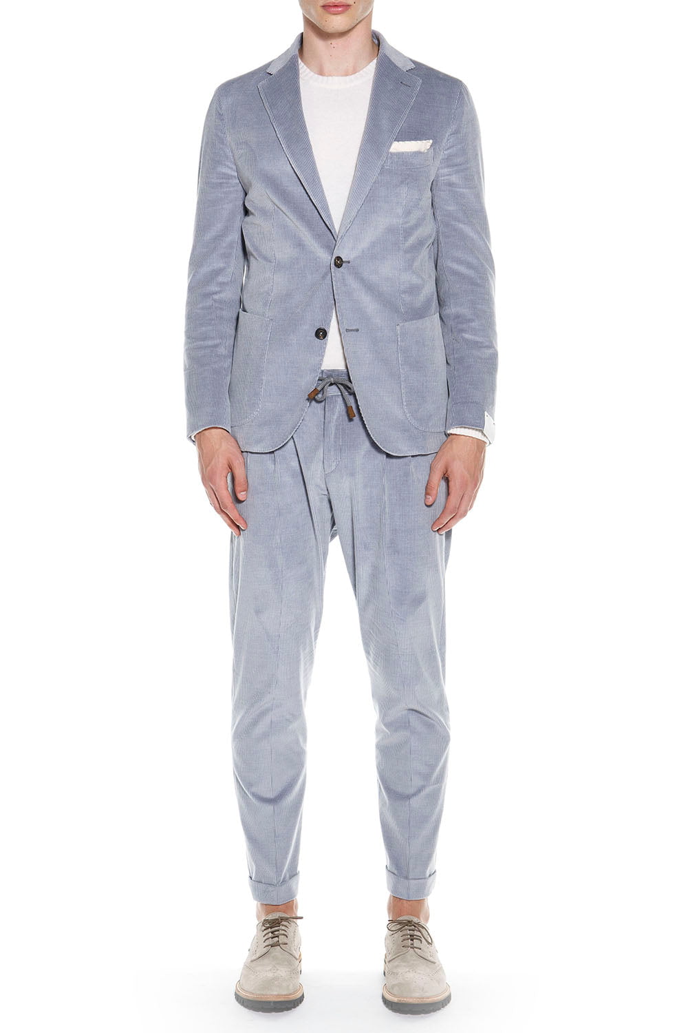 ELEVENTY-Corduroy Suit - Blue-