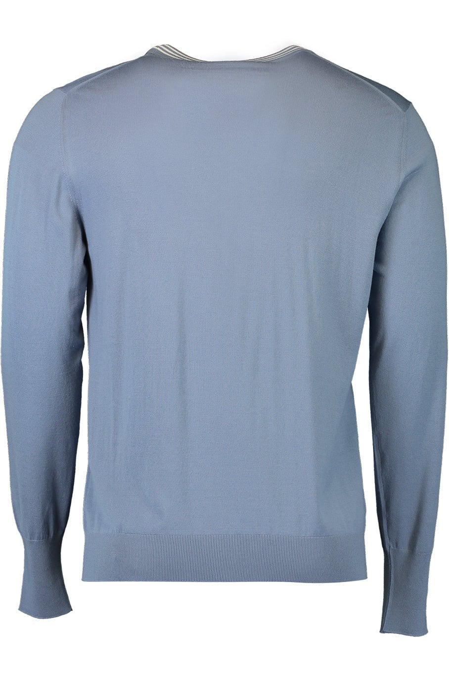 ELEVENTY-Round Neck Sweater - Denim-