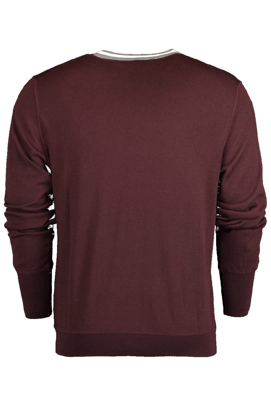 ELEVENTY-Long Sleeve Round Neck Sweater - Ruby-