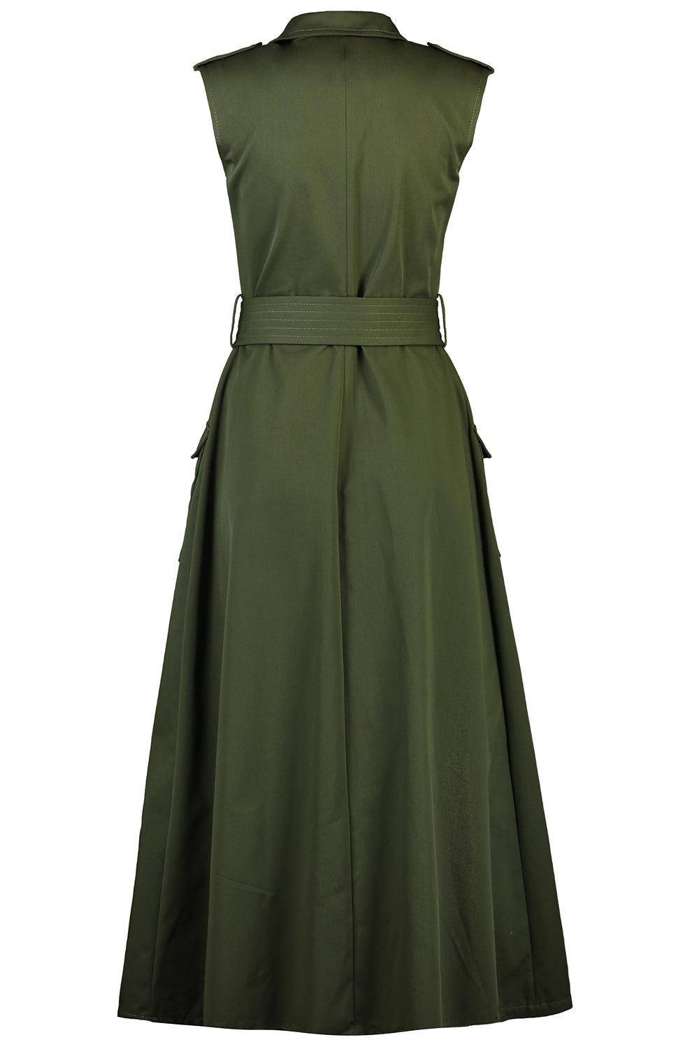 Gabardine Midi Dress-PALMSHDE-36-CLOTHINGDRESSCASUAL-ELIE SAAB