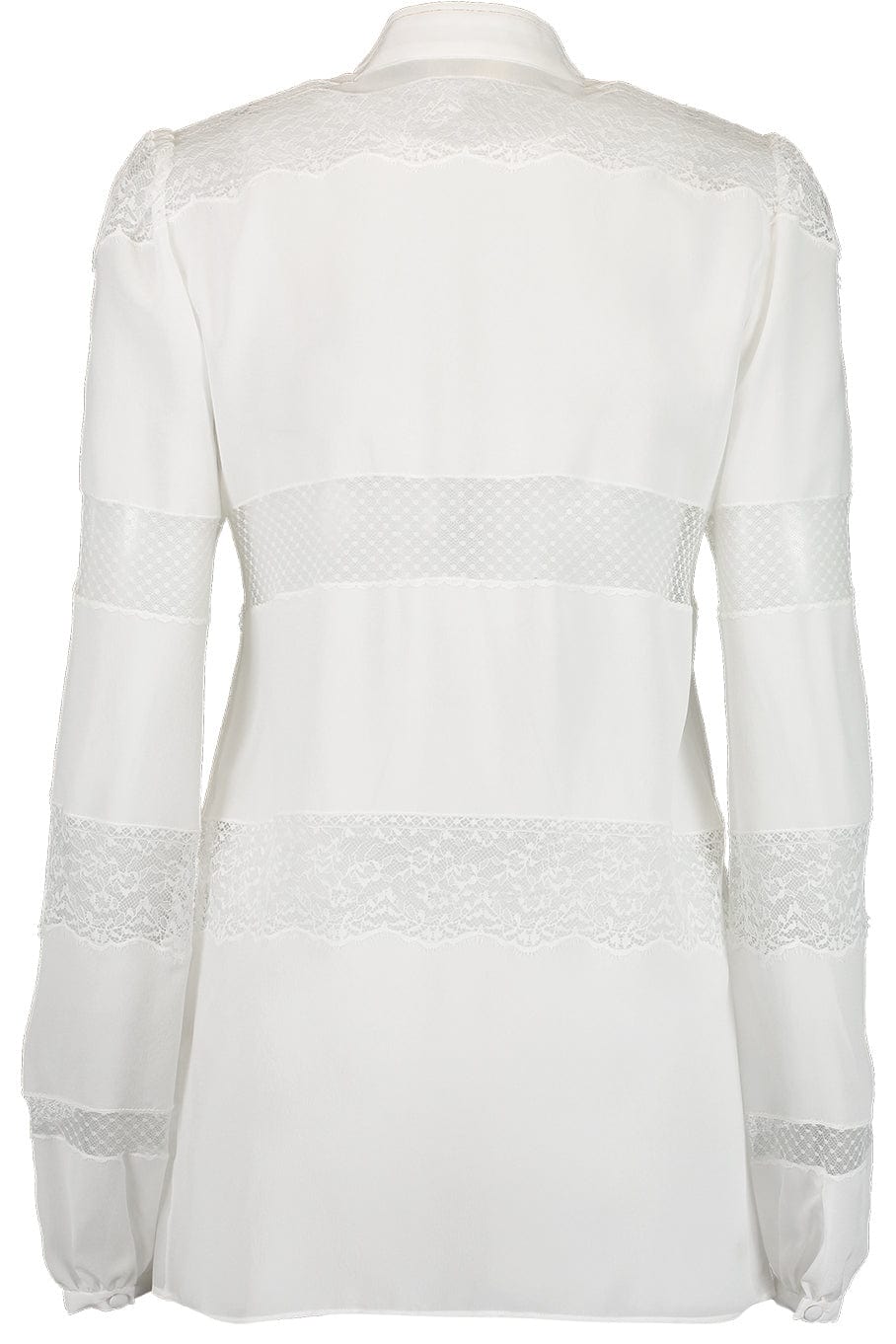 ELIE SAAB-Crepe De Chine Lace Shirt-