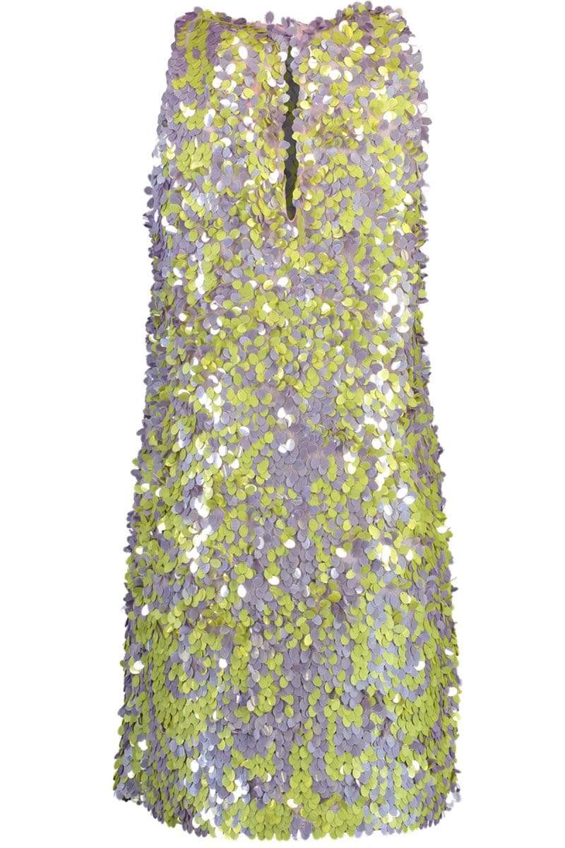 EMILIO PUCCI-Paillette Dress-LIME