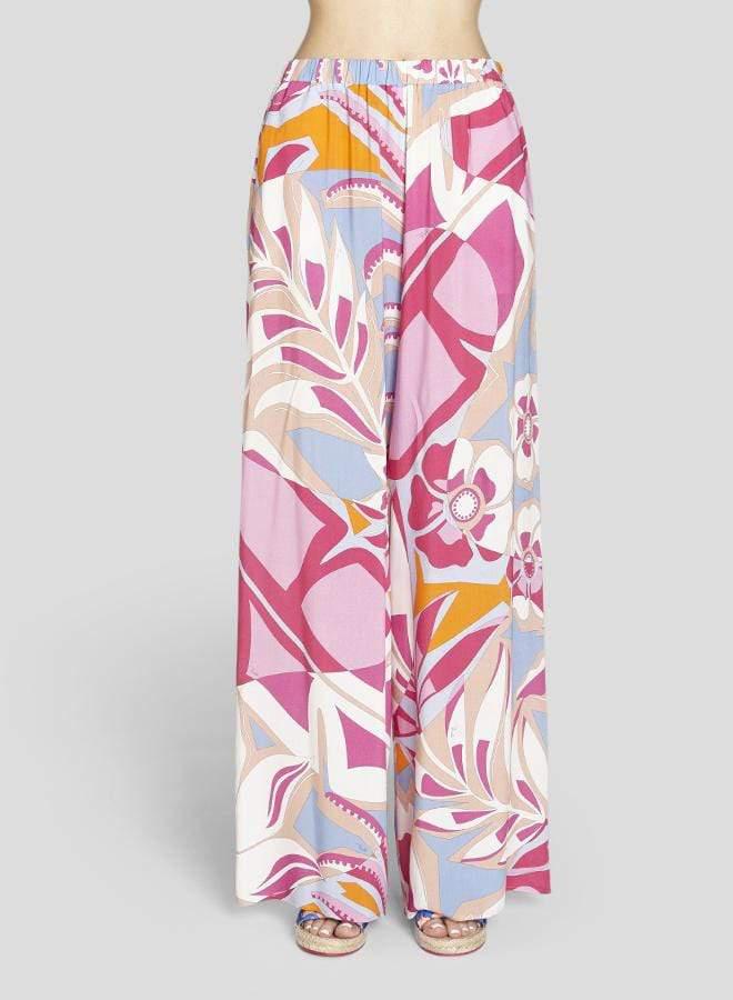 EMILIO PUCCI-Wide Leg Print Pant-
