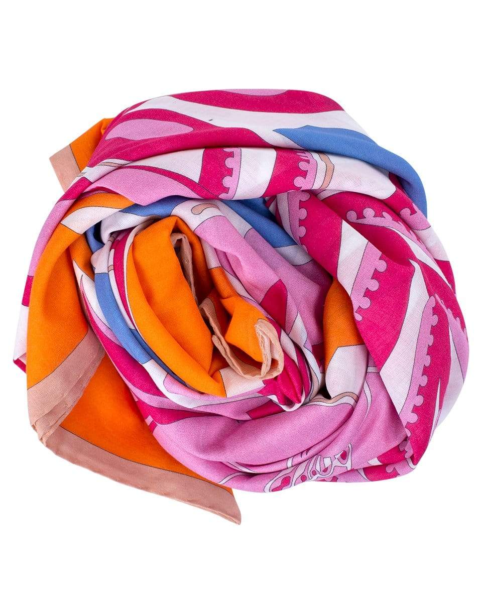 EMILIO PUCCI-Fuschia Long Pareo Scarf-FUSCHIA