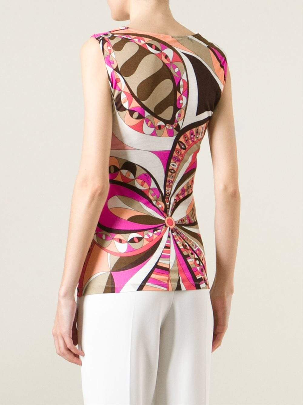 EMILIO PUCCI-Ruched Front Tank-