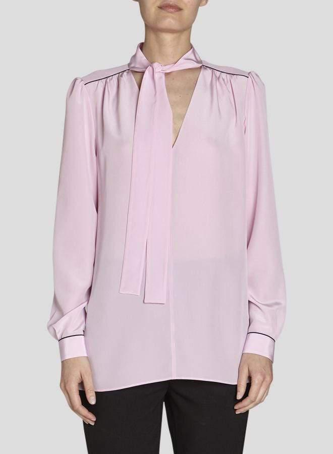 EMILIO PUCCI-V-Neck Top with Neck Tie-