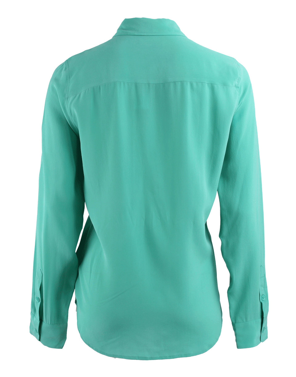 EQUIPMENT-Long Sleeve Blouse with Front Pockets-