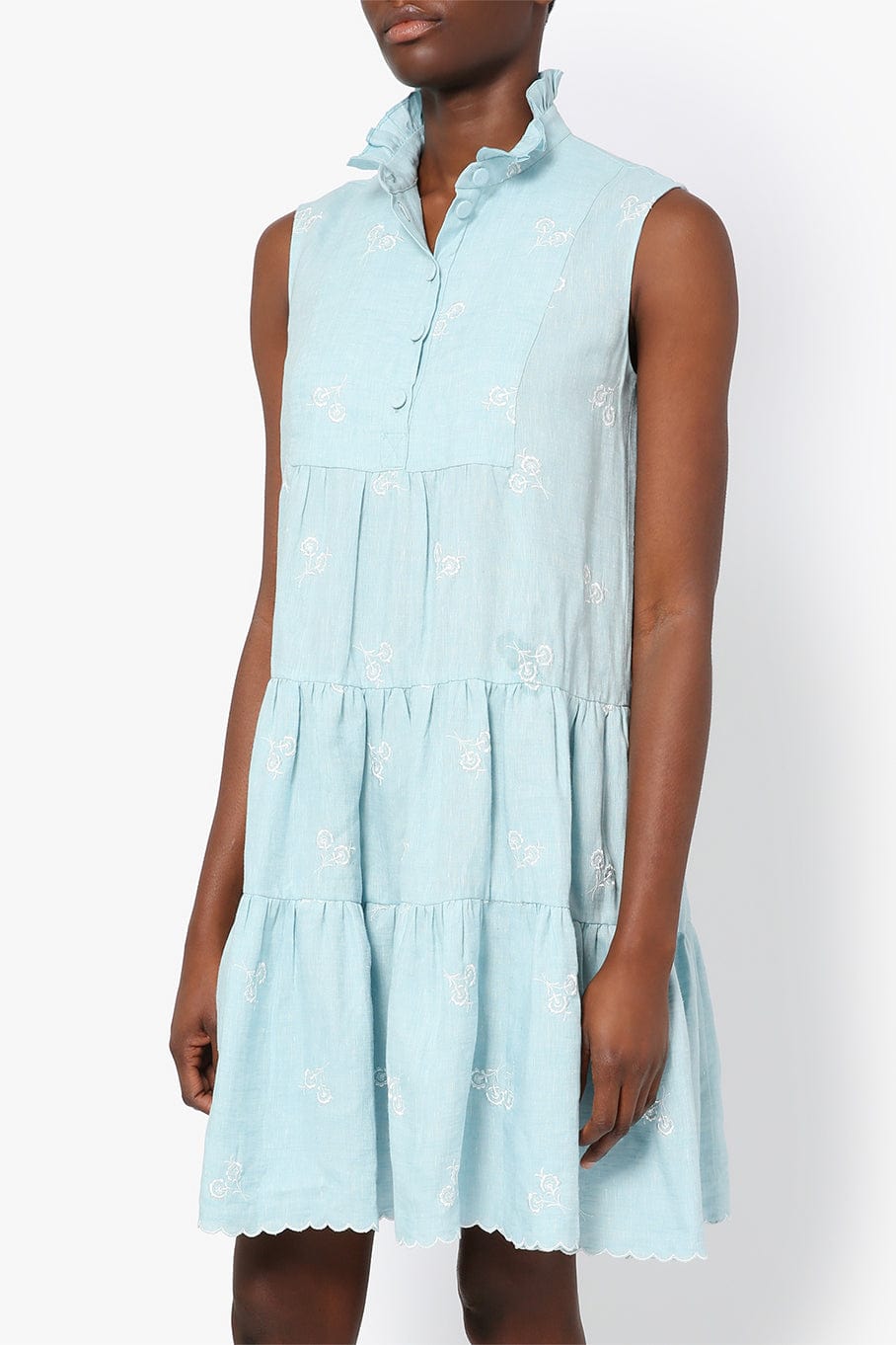 ERDEM-Porto Dress - Blue-