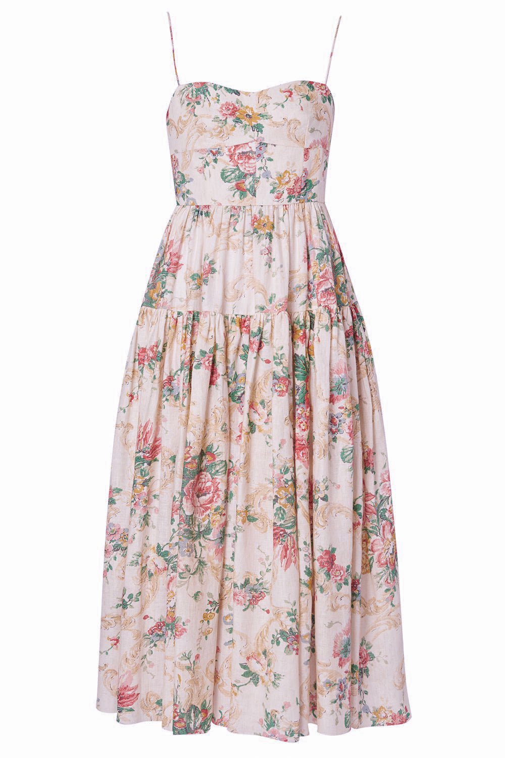 Strappy Fit Flare Midi Dress | ERDEM Marissa Collections Strappy Fit Flare Midi Dress | ERDEM Marissa Collections