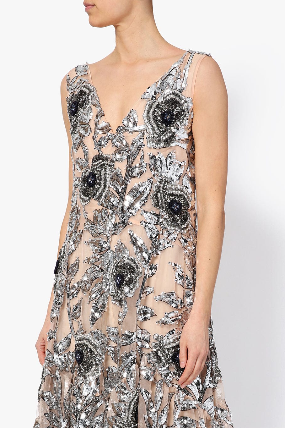 ERDEM-Eberta Floral Sequin Dress-