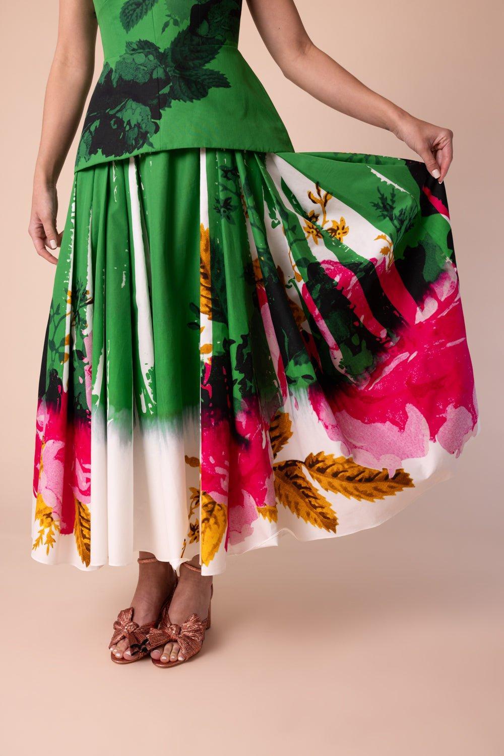 ERDEM-Sleeveless Full Skirt Cocktail Dress-