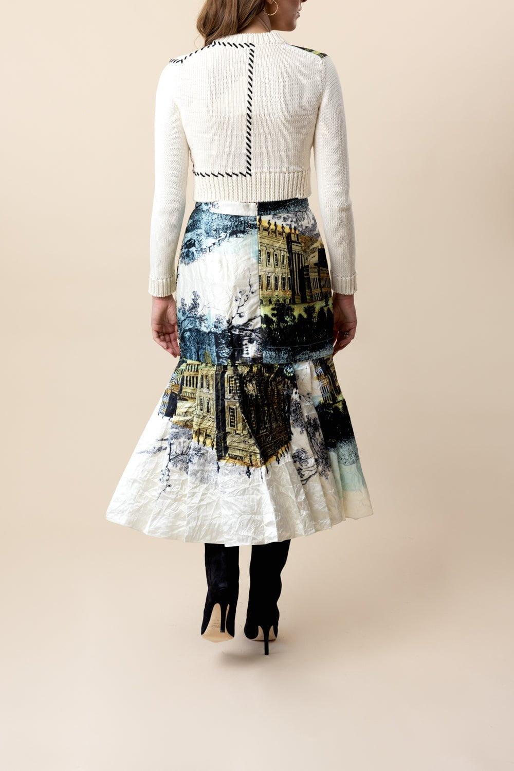 ERDEM-Pleated Midi Skirt-