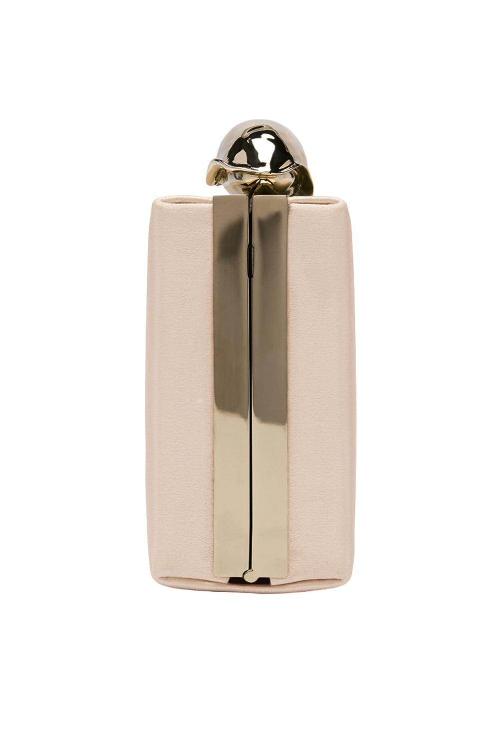 Bloom Clutch - Champagne Satin-CHAMPAGNE-HANDBAGCLUTCHES-ERDEM