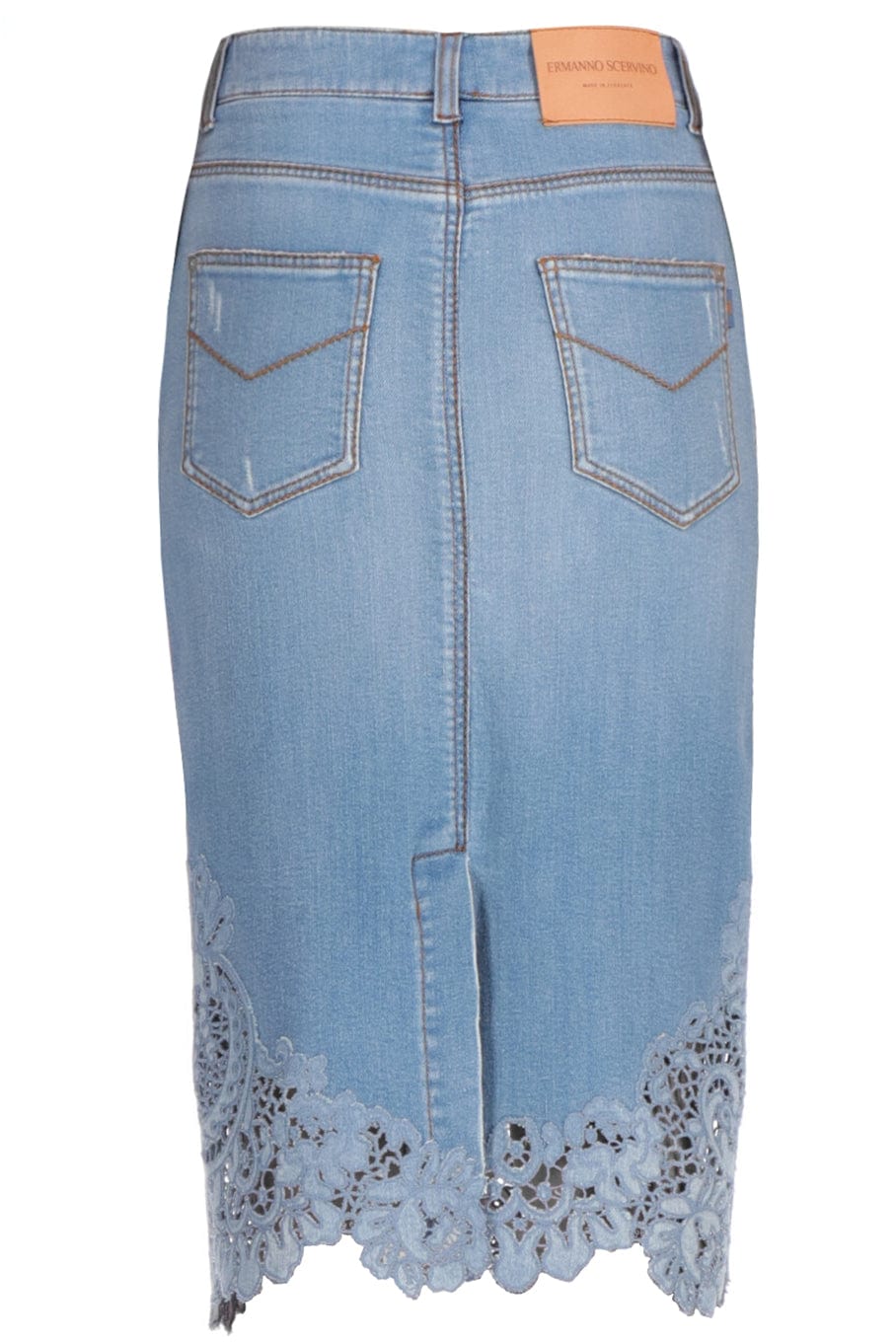 ERMANNO SCERVINO-Denim Midi Skirt-