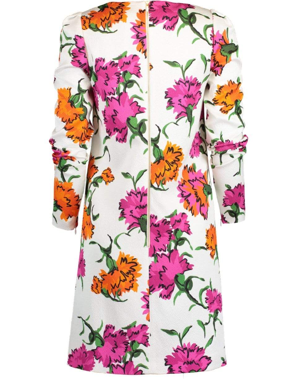 ESCADA-Printed Wide V-Neck Dress-