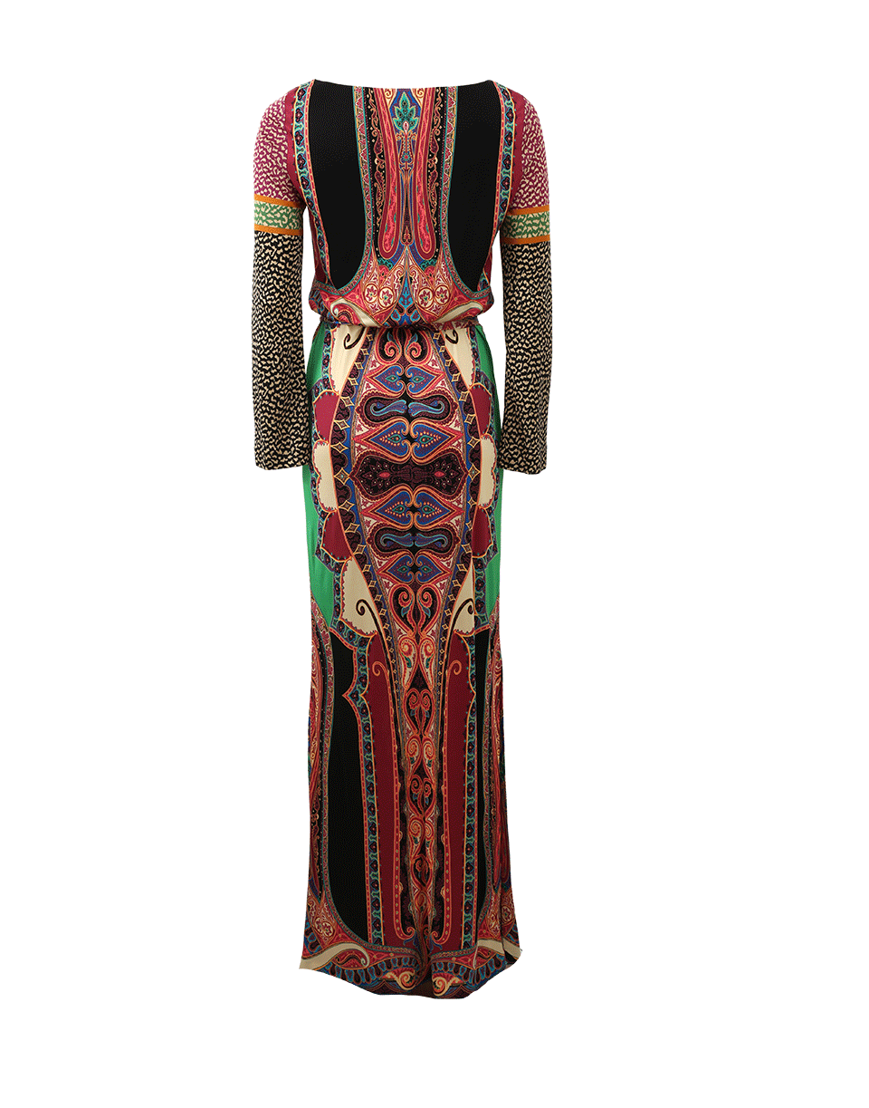 ETRO-Belted Maxi Dress-MULTI