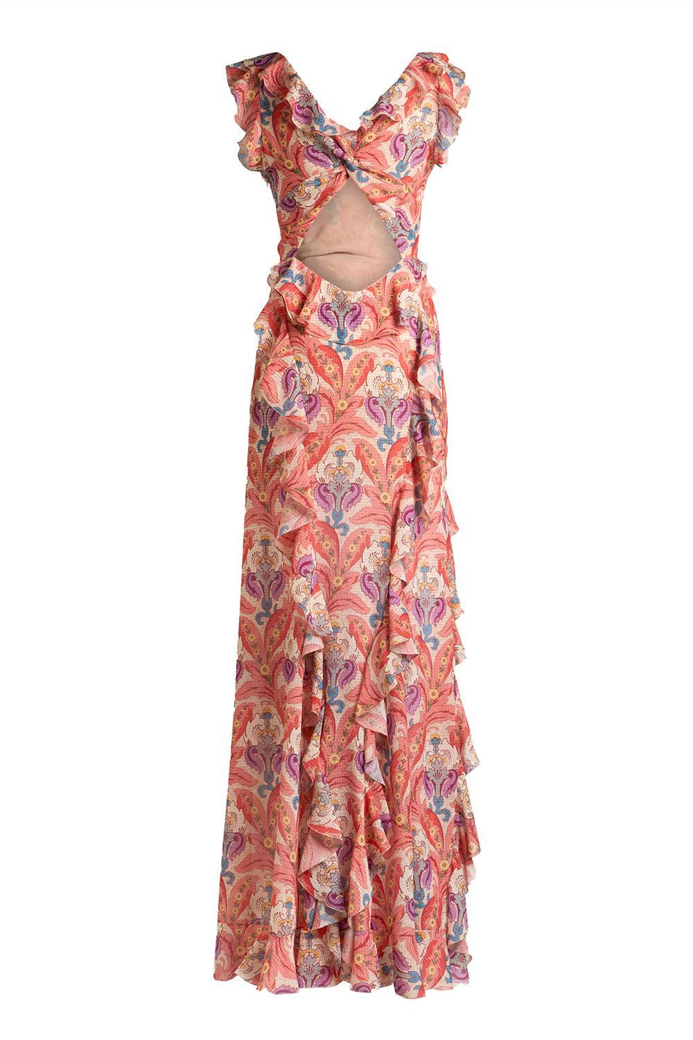 Twist Back Maxi Dress-PINK-40-CLOTHINGDRESSCASUAL-ETRO