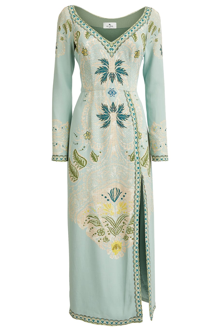 Abito Long Sleeve Dress With Slit Abito Long Sleeve Dress With Slit
